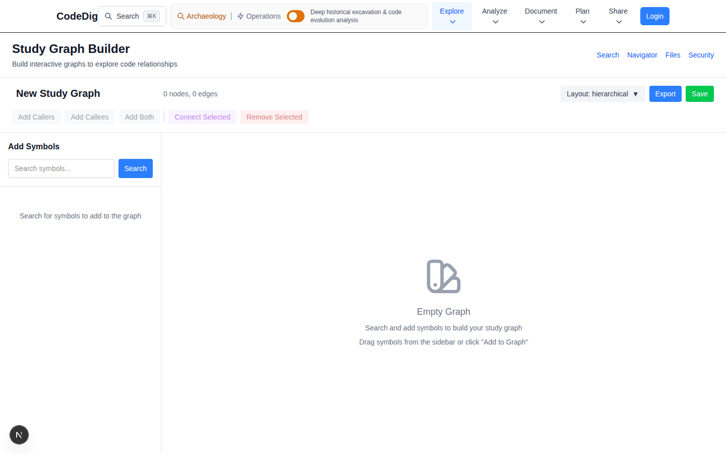 Study Graph Builder for exploring code relationships